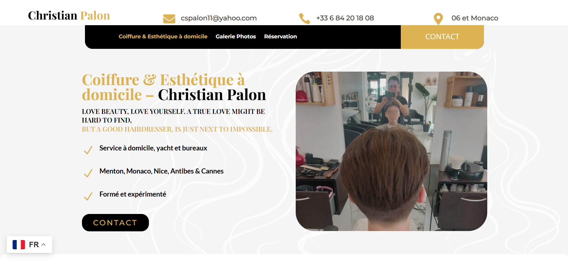 Site electricien a Mougins et Cannes réalisé sur WordPress par cchima dventure